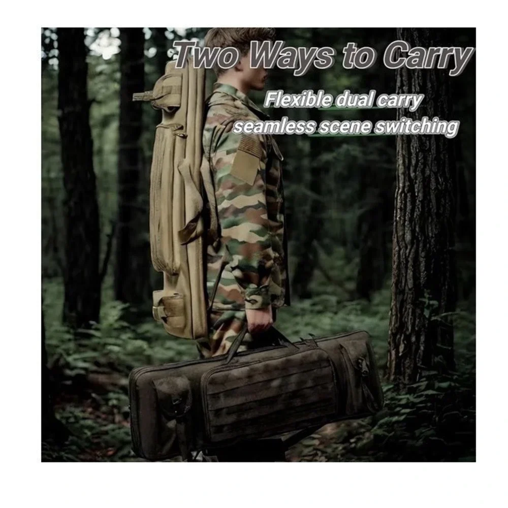 Kokkoya Soft Gun Case For Riffle And Shotguns Long Scoped Rifle Range Bag Backpa